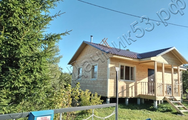 2 Каркасно-щитовой дом  Д-3, 9х8.5м, 67.5  М², Ленинградская область, Тихвинский район, деревня Заручевье. (9)